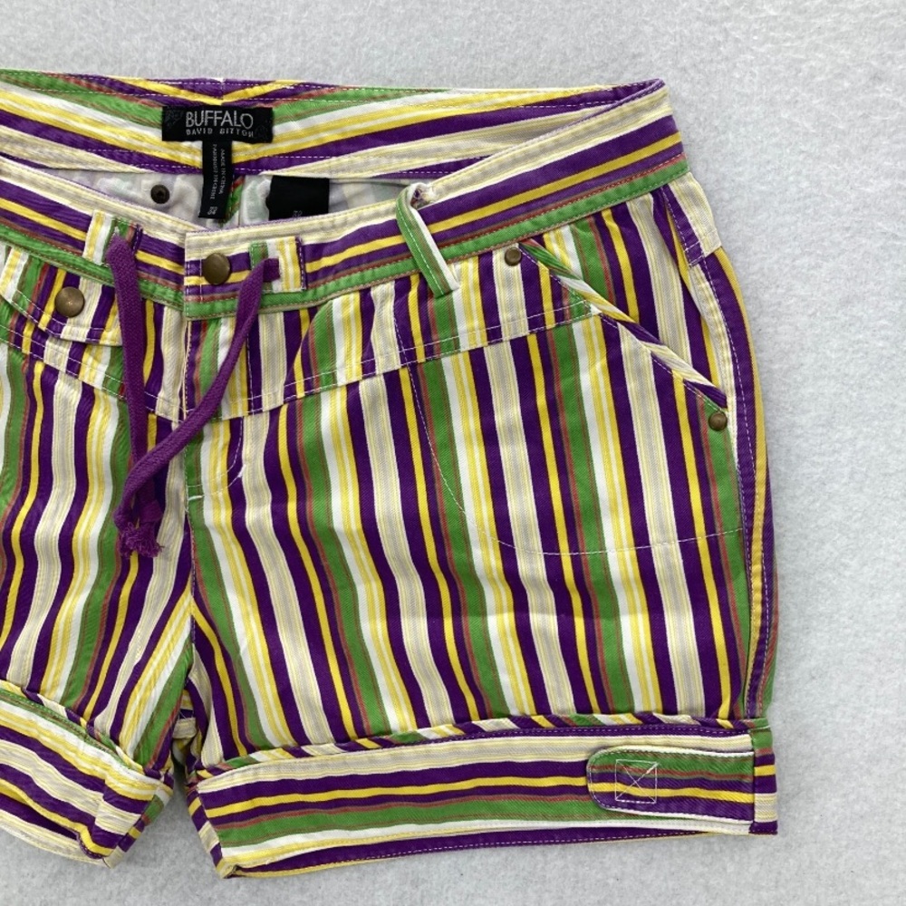 Buffalo David Bitton 31 10/12 Large Women's Multicolor Striped Shorts summer - Picture 4 of 9